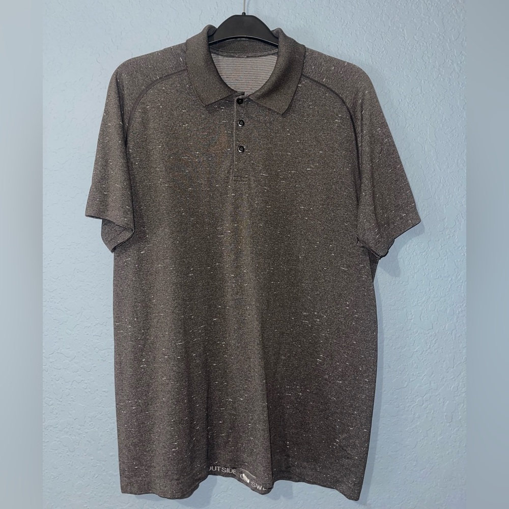 Lululemon Gray Polo Shirt with Athletic Texture